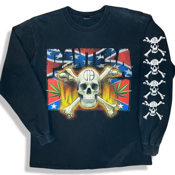 Rare Vintage 90s Pantera Long Sleeve Band Tee - Picture 1 of 8